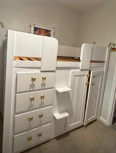 Children white wooden mid - white,