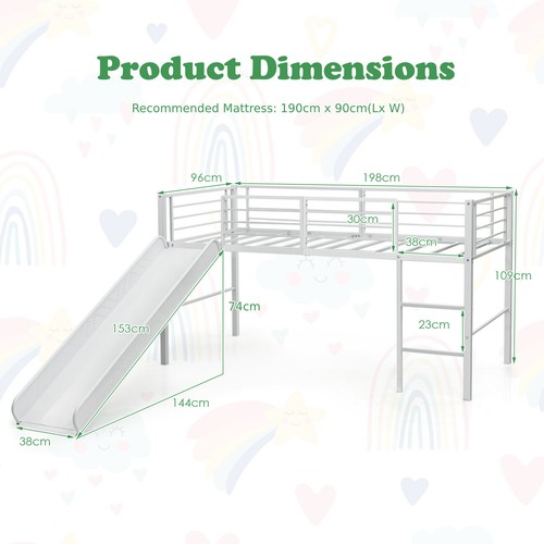 Single loft bed children - single,