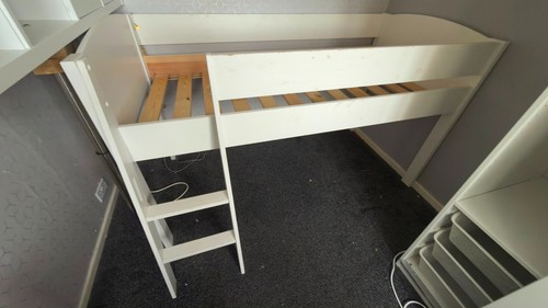 White wooden mid sleeper cabin - sleeper,