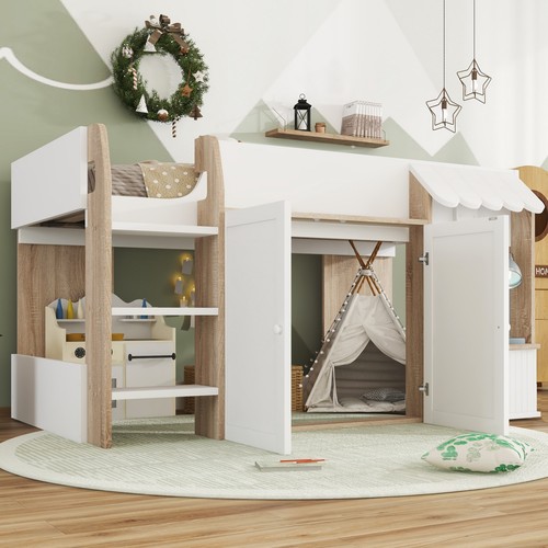 3ft single wooden mid - wooden, mid-sleeper