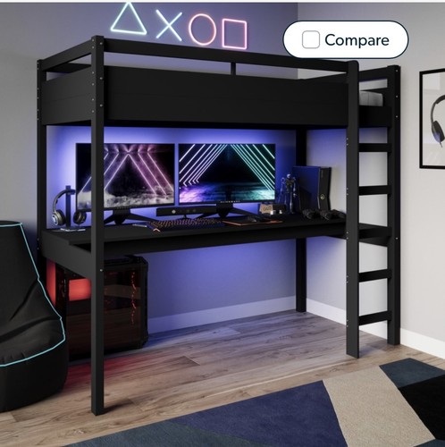 High sleeper loft gaming bed - gaming,
