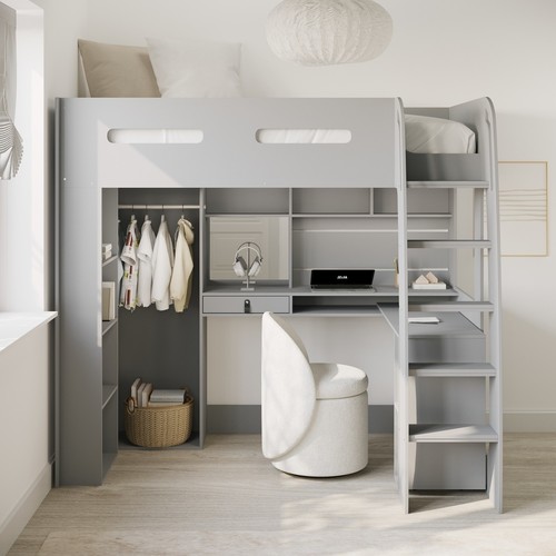 Grey high sleeper loft - high,