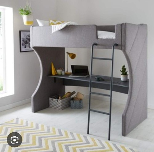Maxense grey high sleeper bed - maxense,