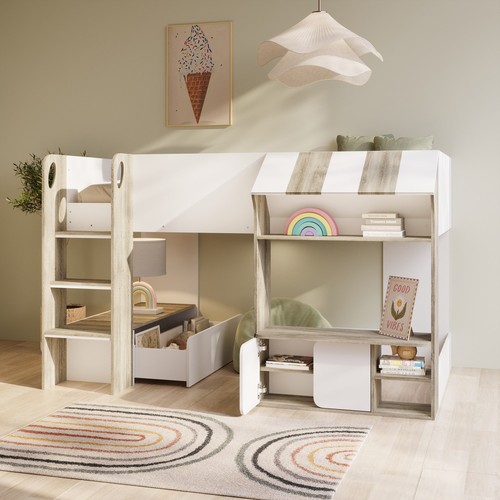 White and oak mid sleeper - mid,
