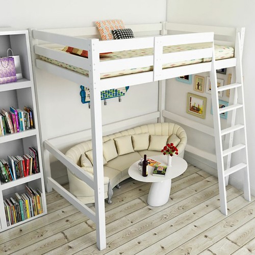White 3ft single - solid, pine