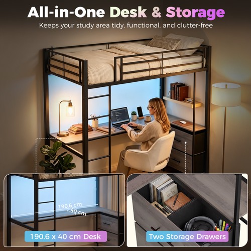High sleeper bunk bed - high,